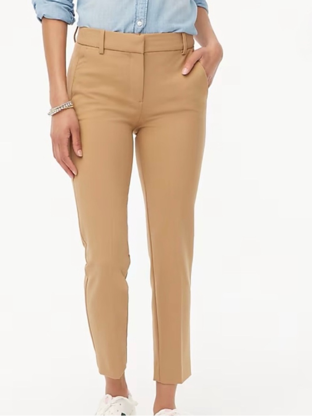 J. Crew Women’s Ruby Crop Pant Khaki Straight-Leg Chinos Workwear